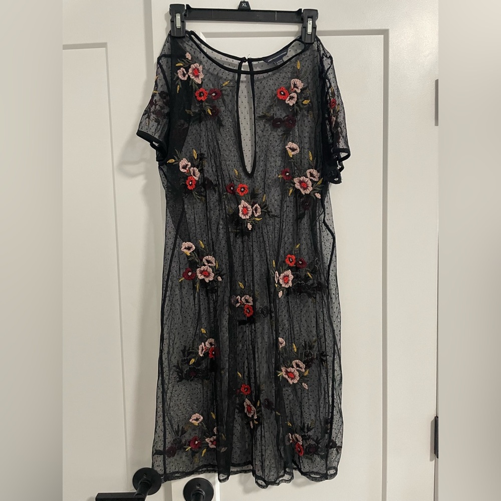 COPY - American Eagle floral embroidered mesh dress